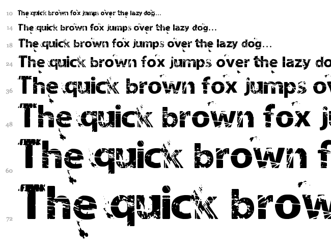 Neo Trash font waterfall